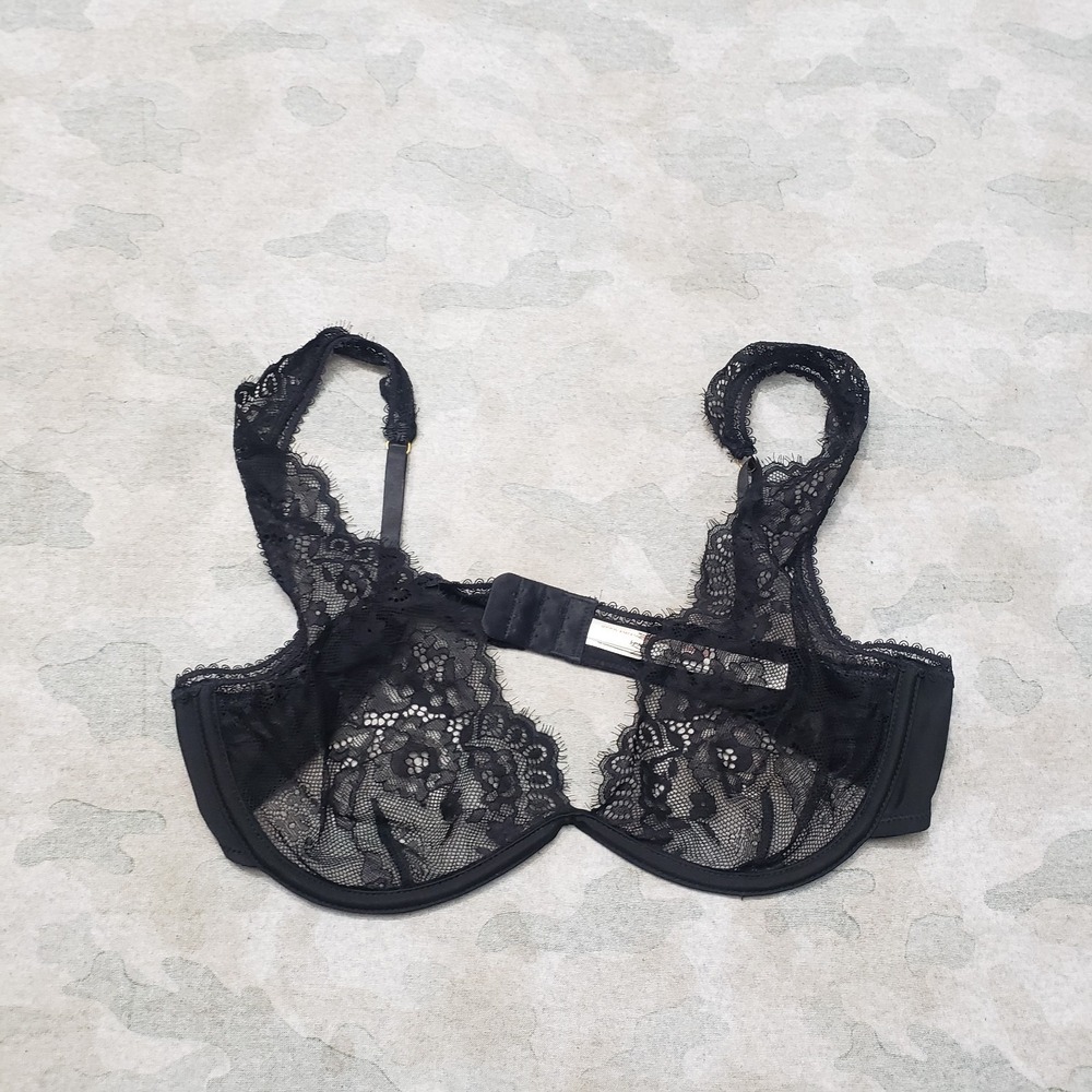 Anthropologie Lace‎ Bra Womens Medium Black